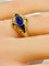Bague 54 Bague Art déco en or jaune 18 carats avec saphirs 58 Facettes AB666