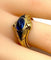 Bague 54 Bague Art déco en or jaune 18 carats avec saphirs 58 Facettes AB666