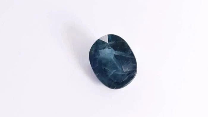 Gemstone Saphir bleu chauffé 3,67 ct avec certificat GCI 58 Facettes 270