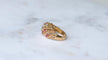 Bague 56.5 Bague boule torsadée diamants et rubis en or jaune 58 Facettes