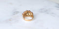 Bague 56.5 Bague boule torsadée diamants et rubis en or jaune 58 Facettes