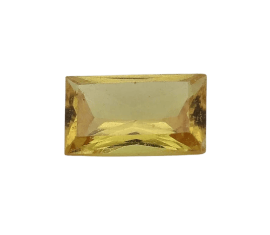 Gemstone Saphir jaune non chauffé 0,47 ct taille rectangle 58 Facettes 158
