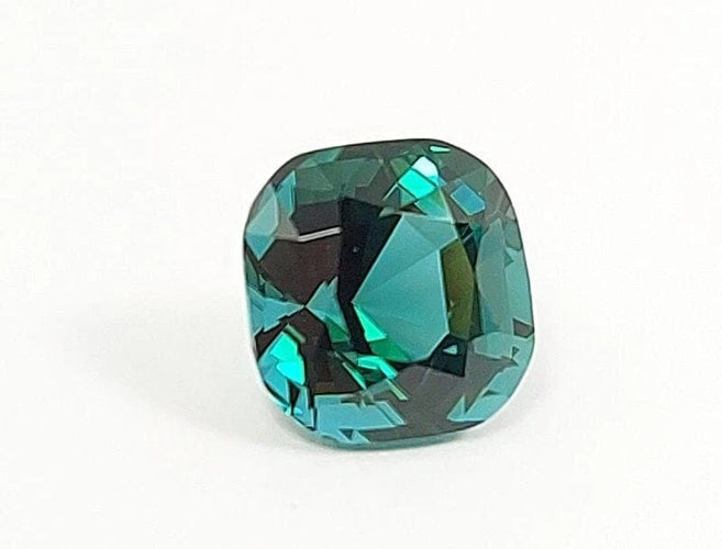 Gemstone Tourmaline sarcelle rare - Pierre taille coussin 1,55 ct 58 Facettes 67