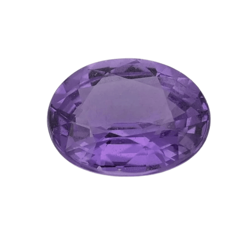 Gemstone Saphir violet non chauffé non traité 1,96 ct ovale 58 Facettes 440
