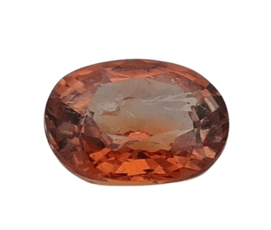 Gemstone Saphir padparadscha naturel ovale 0,46 ct avec certificat 58 Facettes 445