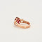 Bague 54 Bague en or rose avec tourmaline rubellite et diamants 58 Facettes