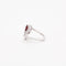 Bague 55 Bague en or blanc 18 ct avec diamants et rubis 58 Facettes