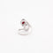 Bague 55 Bague en or blanc 18 ct avec diamants et rubis 58 Facettes