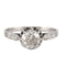 Bague 55 Solitaire - Bague en platine avec diamants taille ancienne 58 Facettes