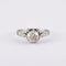 Bague 55 Solitaire - Bague en platine avec diamants taille ancienne 58 Facettes