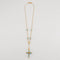 Collier Pendentif croix en or jaune 750/1000 avec topaze et chaîne 58 Facettes