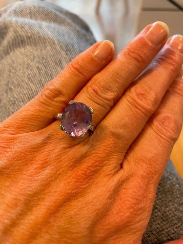 Bague 52 Mauboussin Mon Bébé d'Amour - Bague en or blanc améthyste et diamants 58 Facettes