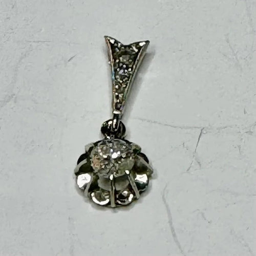 Pendentif Pendentif en platine avec diamant 0,45 ct et diamants 58 Facettes