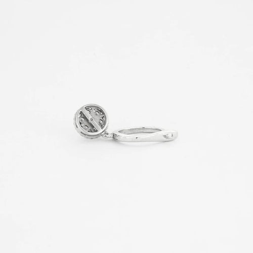 Boucles d'oreilles Boucles d’oreilles pendantes en or blanc 750 pavées de diamants 58 Facettes