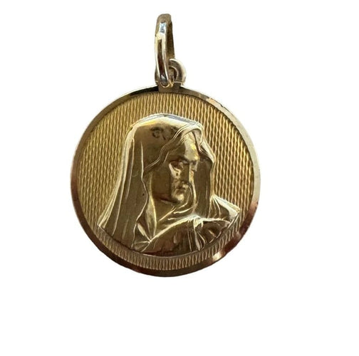 Pendentif Médaille religieuse en or jaune 750 58 Facettes
