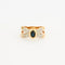 Bague 57 Bague saphir et diamants en or jaune 750 58 Facettes