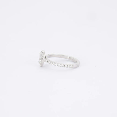 Bague 51 Bague de fiançailles en or 750 avec diamants 1 ct 58 Facettes