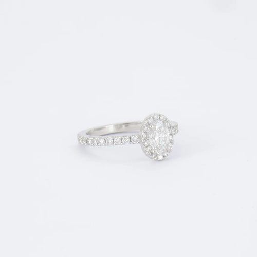 Bague 51 Bague de fiançailles en or 750 avec diamants 1 ct 58 Facettes