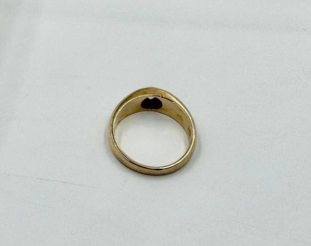 Bague 58 Bague jonc homme en or jaune 750 avec diamant 58 Facettes