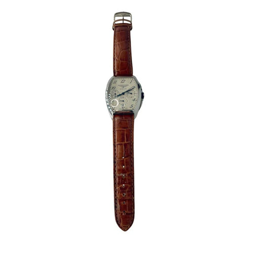 Montre Longines Evidenza - Montre chronographe en acier 58 Facettes