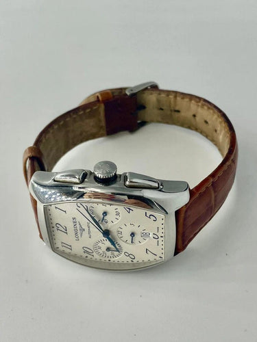 Montre Longines Evidenza - Montre chronographe en acier 58 Facettes