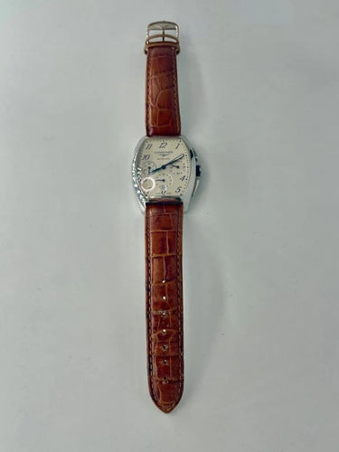 Montre Longines Evidenza - Montre chronographe automatique en acier 58 Facettes