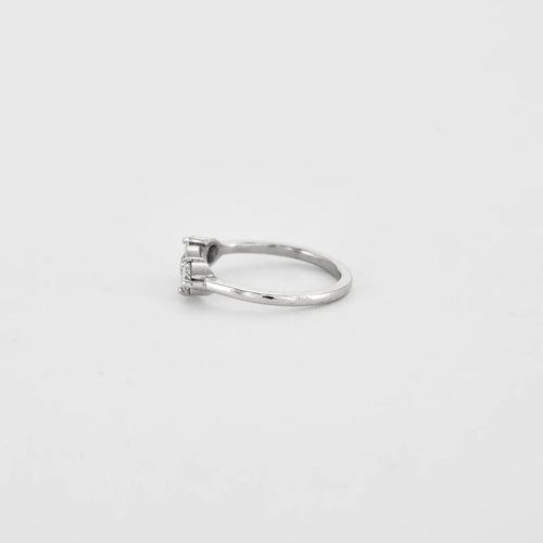 Bague 53 Bague trilogie en or blanc 750 et 3 diamants 58 Facettes