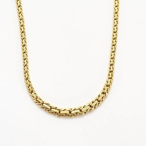 Collier Collier en or jaune 750/1000 maille plate anglaise 45 cm 58 Facettes