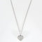 Collier Collier cœur en or blanc 750 serti de diamants 58 Facettes