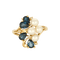 Bague 60 Bague or  jaune perles saphirs 58 Facettes
