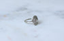 Bague 52 Art Déco - Bague ovale en or blanc et platine diamants 58 Facettes