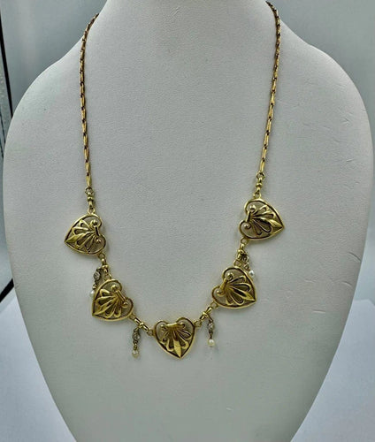 Collier Collier ancien en or 750, perles fines et diamants 58 Facettes