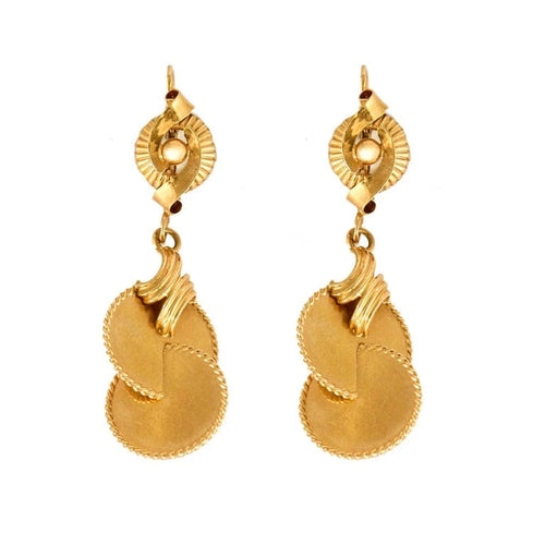 Boucles d'oreilles Boucles d'oreilles pendantes en or jaune 750 58 Facettes