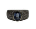 Bague 63 Bague en or blanc 750/1000 avec saphir et diamants 58 Facettes