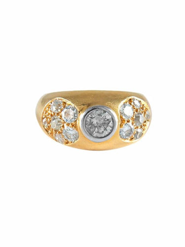 Bague 52 Bague jonc en or jaune 18 carats et diamants 58 Facettes