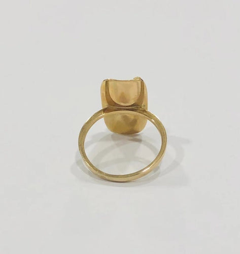 Bague 57.5 Bague perle de culture en or jaune 18k 58 Facettes