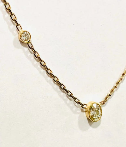 Collier Collier chaîne maille forçat facettée en diamants 58 Facettes