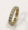 Bague 51 Alliance tour complet 19 diamants en or blanc 18k 58 Facettes
