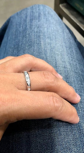 Bague 60 Alliance - Bague en or blanc 18k et diamants 58 Facettes