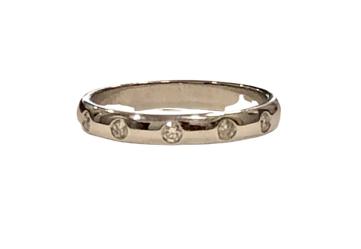 Bague 60 Alliance - Bague en or blanc 18k et diamants 58 Facettes
