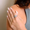 Bague 57 Bague bandeau en or blanc 18 k et diamants 58 Facettes