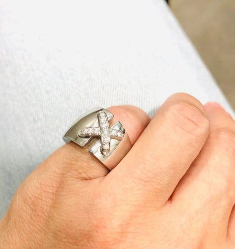 Bague 49 Chaumet Le Lien - Bague en or blanc 18k et diamants 58 Facettes