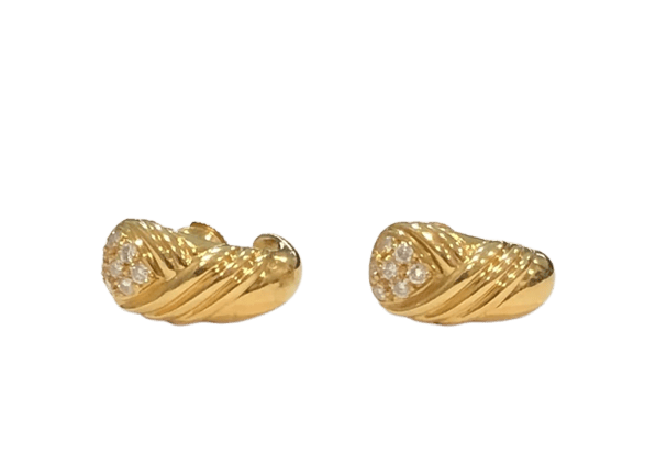 Boucles d'oreilles Boucles d’oreilles en or jaune 18k et diamants 58 Facettes