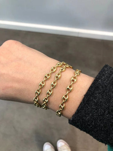 Collier Collier grain de café en or jaune 18K 58 Facettes