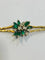 Bracelet Bracelet ancien en or jaune 18k avec émeraudes et diamants 58 Facettes
