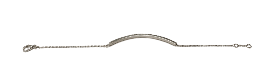 Bracelet Bracelet semi-rivière en or blanc 18K et diamants 58 Facettes