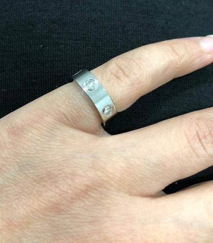 Bague 50 Cartier Love - Bague en or blanc 18k et diamants 58 Facettes