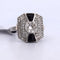 Bague 54 Bague Art déco en platine avec onyx et diamants 58 Facettes AN445