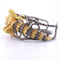 Bracelet Bracelet rigide motif gecko en or 18 carats, diamants et saphirs 58 Facettes BR113