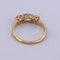 Bague 54 Bague victorienne ancienne en or jaune 18 carats et diamants 58 Facettes AN559